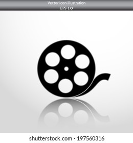 Vector camera web icon in circle, flat design