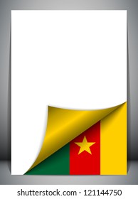 Vector - Cameroon Country Flag Turning Page