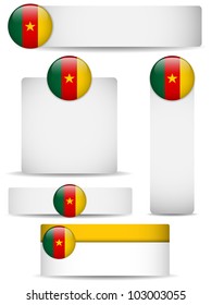 Vector - Cameroon Country Set of Banners