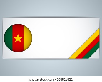 Vector - Cameroon Country Set of Banners
