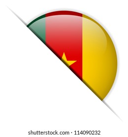 Vector - Cameroon Flag Glossy Button