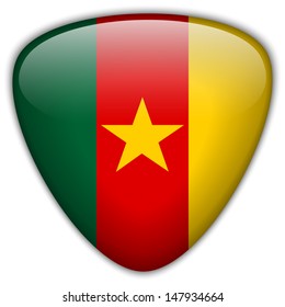 Vector - Cameroon Flag Glossy Button