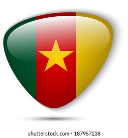 Vector - Cameroon Flag Glossy Button