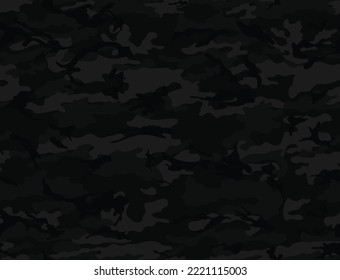 
vector camouflage black background army night design seamless fabric