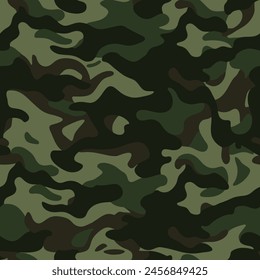 
Vector camouflage green pattern army background, classic modern print