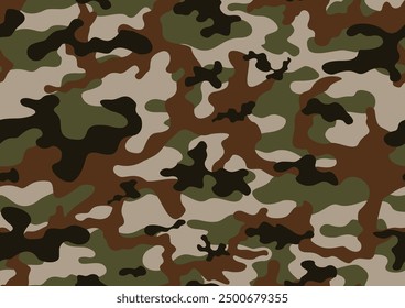 vector camouflage military seamless pattern, modern green brown design