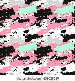 Vector camouflage pattern. Classic clothing style masking camo repeat print. Fashionable camouflage pattern, vector illustration. Millatry print. Seamless vector wallpaper.