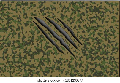 vector camouflage pattern with claw marks