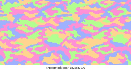 vector camouflage pattern for clothing design. Pink camouflage military pattern