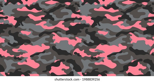 vector camouflage pattern for clothing design. Pink camouflage military pattern