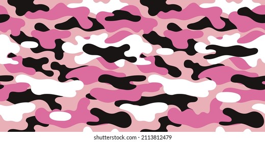 vector camouflage pattern for clothing design. Pink camouflage military pattern	