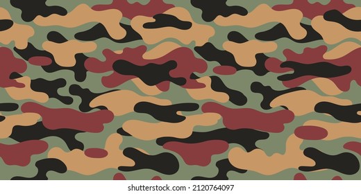 Vector camouflage pattern for clothing design. Trendy camouflage military pattern