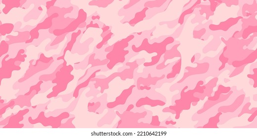 patrón de camuflaje vectorial para el diseño de ropa. Patrón militar de camuflaje rosa	