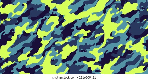 Vektorgrafik-Muster für Bekleidungsdesign. Trendy Camouflage Militär Muster	