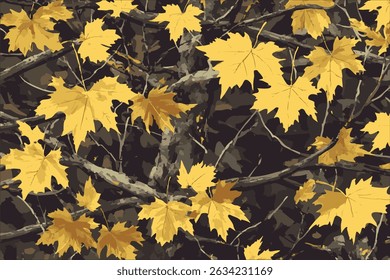 Vector camouflage pattern. Digital camo. Real tree pattern. Seamless design. Abstract camouflage pattern for hunting . Hunting camouflage texture. woodland
