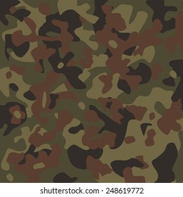 Vector camouflage pattern. Flecktarn.