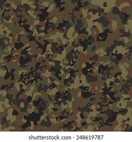 Vector camouflage pattern. Flecktarn.