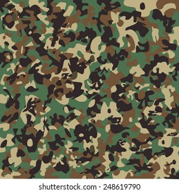 Vector camouflage pattern. Woodland.