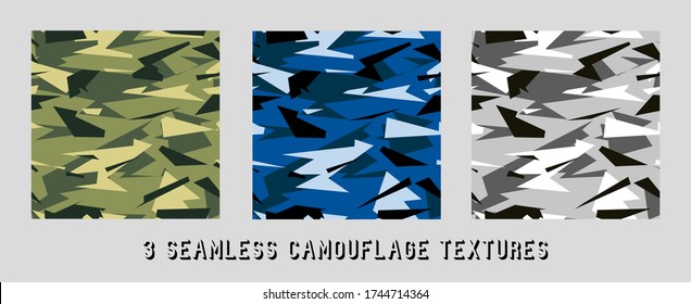 vector camouflage patterns for army. Military-style Creative Camouflage Set