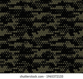 
Vector camouflage. Seamless digital hexagonal camouflage pattern. military vector.