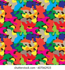 Vector camouflage seamless pattern. For wallpaper, backgrounds, textures in army or pseudo-army style
