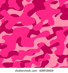 Vector camouflage series in the pink scheme. vector background pink camo pattern. Pink camouflage pattern. Vector background pink camo.