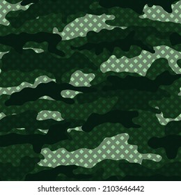 Vector camouflage for various fabrics. Textile.