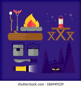 vector of campfire