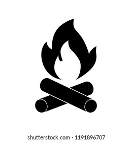 Vector campfire icon , logo, on a white background