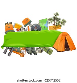 Vector Camping Banner