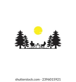 vector camping for Can be Used for Business and Branding