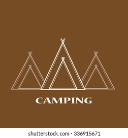 vector camping emblem