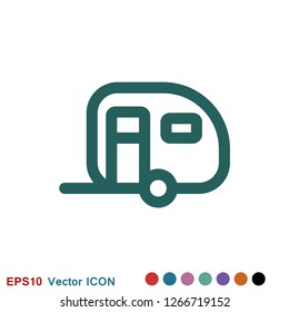 Vector camping icon to use for web and mobile UI, camping elements
