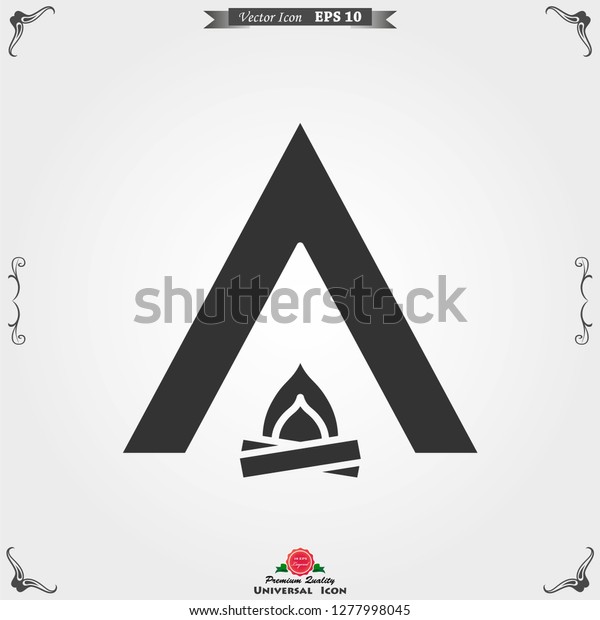 Vector camping icon to use for web and mobile\
UI, camping elements