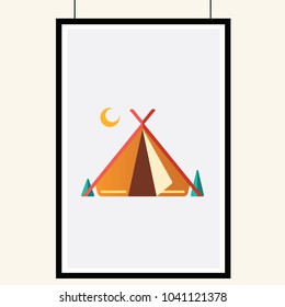 Vector of camping Tent. Vector illustration.