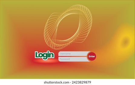 Vector can be a background, login form, wallpaper, landing page with red and orange gradient colors