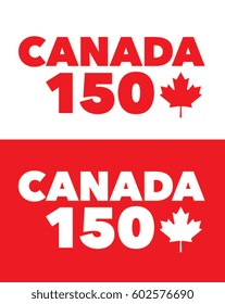 Vector Canada 150 Years Graphic Set