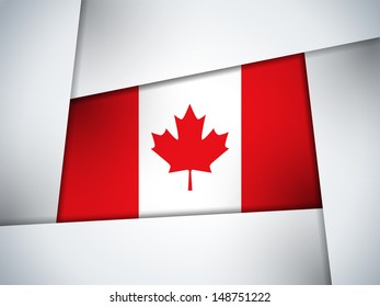 Vector - Canada Country Flag Geometric Background