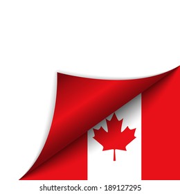 Vector - Canada Country Flag Turning Page