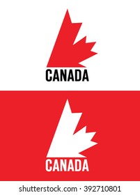 Vector Canadian Emblem Set in Colour and Reverse
