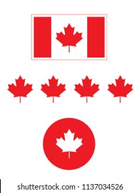 Vector Canadian Flag and Icons