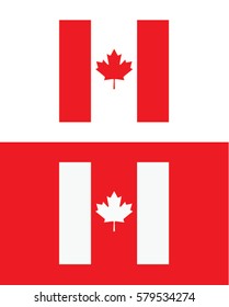 Vector Canadian Flag Set