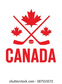 Vector Canadian Hockey Graphic