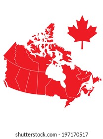 Vector Canadian Map with Province Dividers