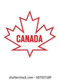 Vector Canadian Maple Leaf Emblem