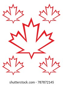 Vector Canadian Maple Leaf Set