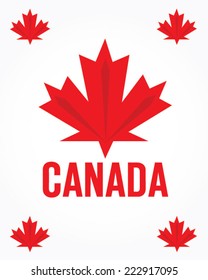 Vector Canadian Maple Leaf Symbol Set