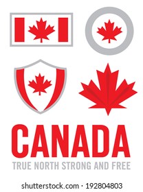 Vector Canadian Pride Logo and Icon Set