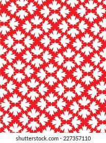 Vector Canadian Pride Maple Leaf Pattern