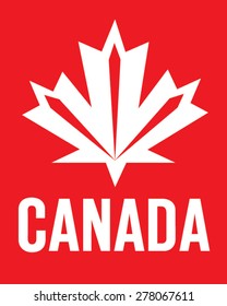 Vector Canadian pride maple leaf icon and logo